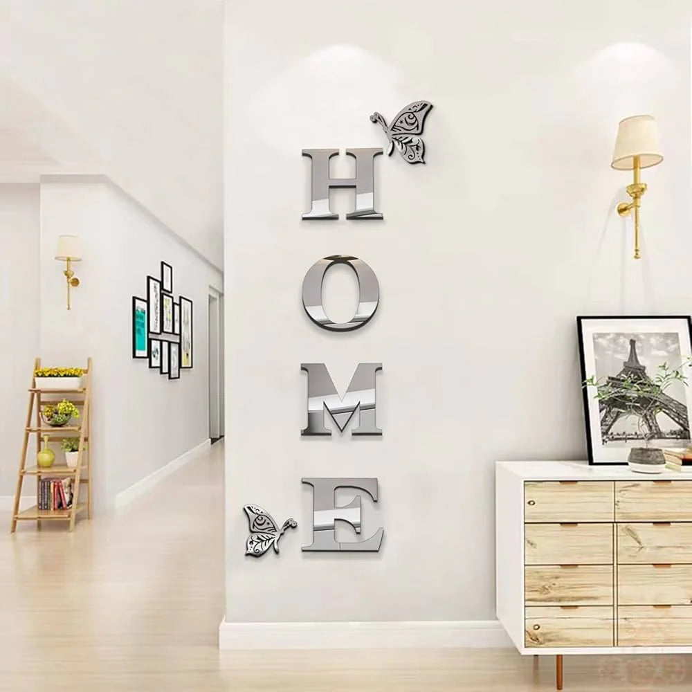 Home Sign Acrylic Mirror - Modern Home Decoration
