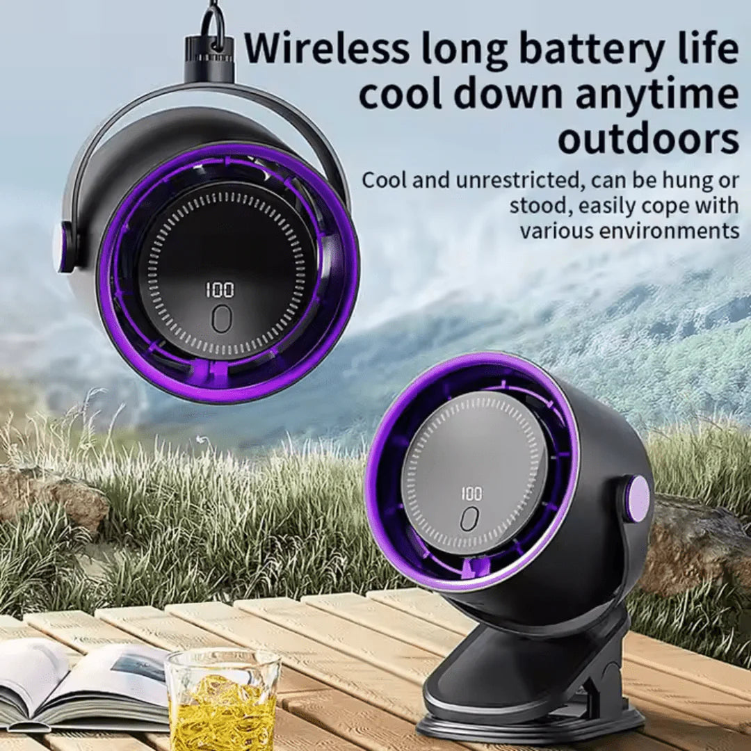 Mini LED Display Circulating Desk Fan